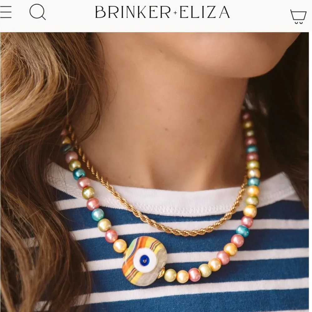 Brinker + Eliza Evil Eye Necklace - Picture 1 of 4